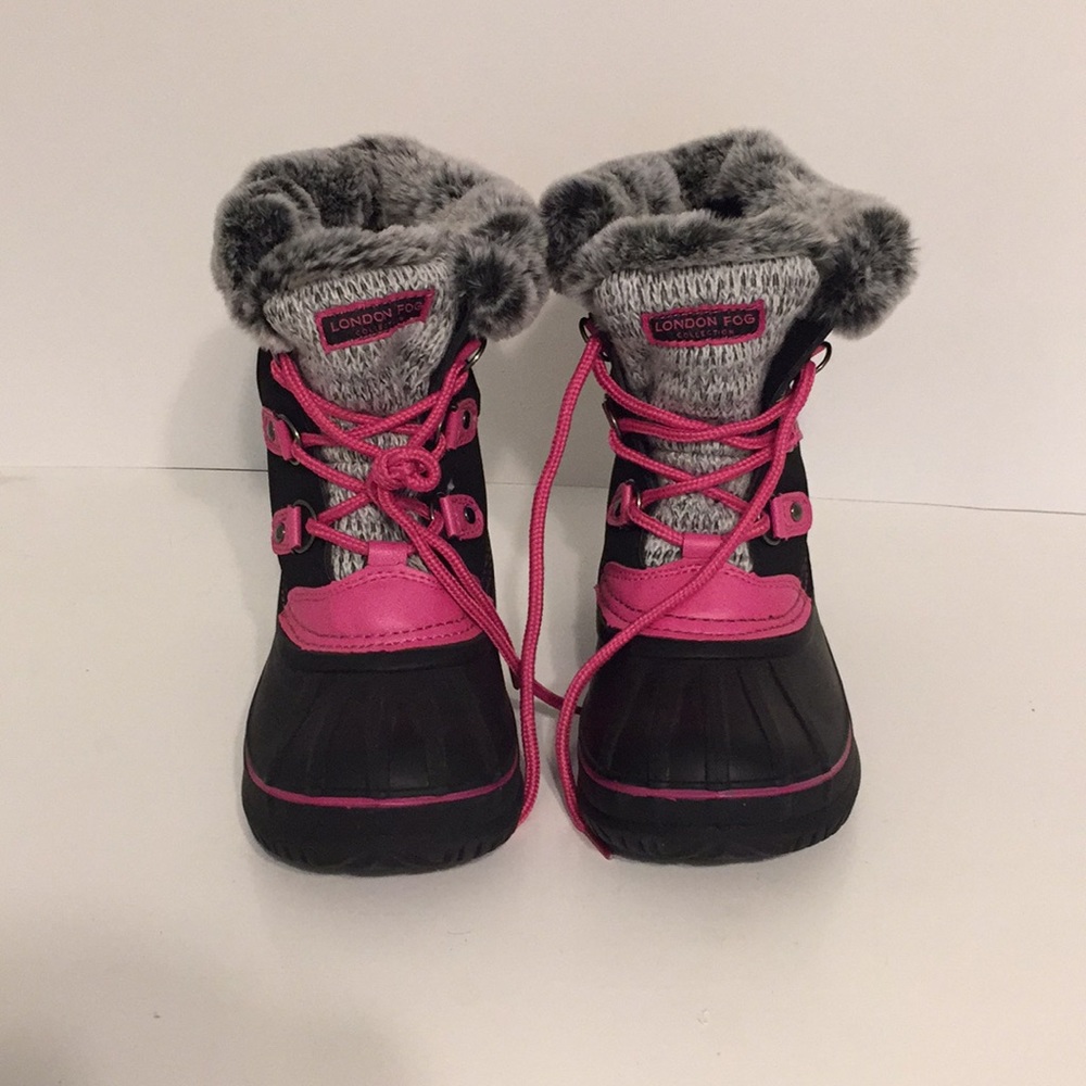 LONDON FOG boots w/faux fur
